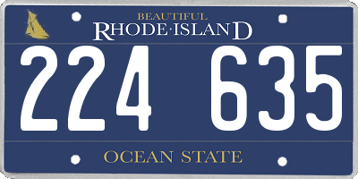 RI license plate 224635