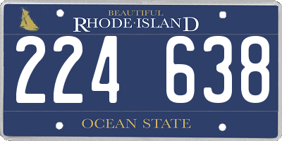 RI license plate 224638