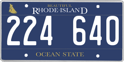 RI license plate 224640