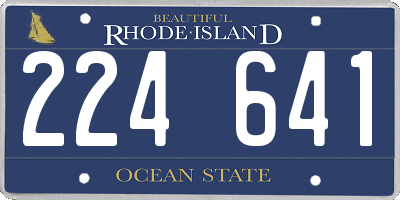 RI license plate 224641