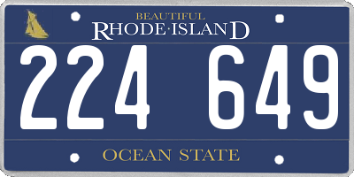 RI license plate 224649