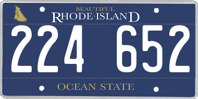RI license plate 224652
