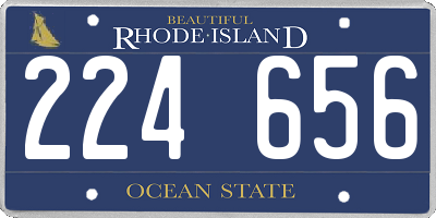 RI license plate 224656
