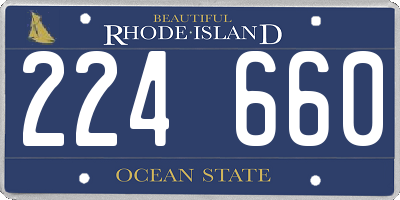 RI license plate 224660