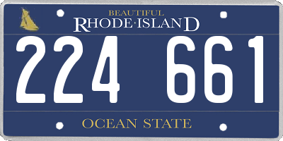 RI license plate 224661