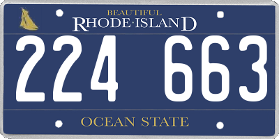 RI license plate 224663