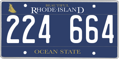 RI license plate 224664