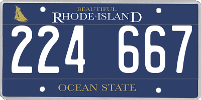 RI license plate 224667