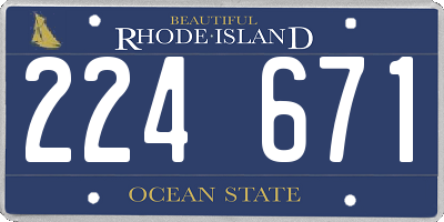 RI license plate 224671