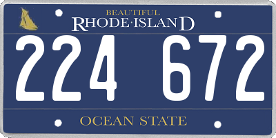 RI license plate 224672