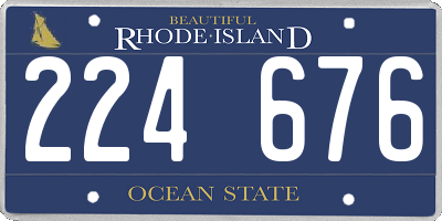 RI license plate 224676