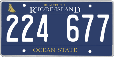 RI license plate 224677