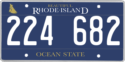 RI license plate 224682
