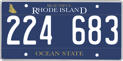 RI license plate 224683