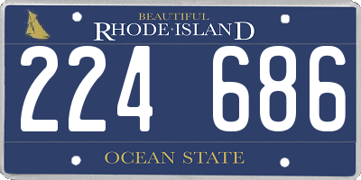 RI license plate 224686