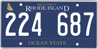 RI license plate 224687