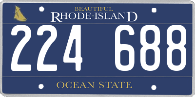 RI license plate 224688
