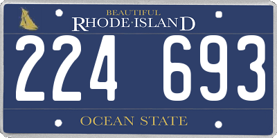 RI license plate 224693