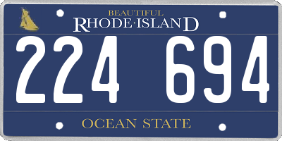 RI license plate 224694