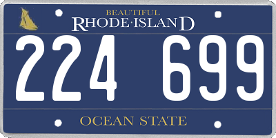 RI license plate 224699