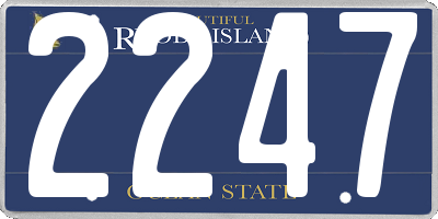 RI license plate 2247