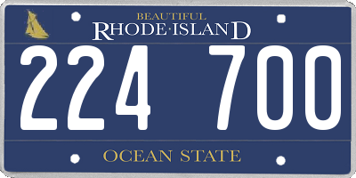 RI license plate 224700