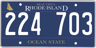 RI license plate 224703