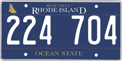 RI license plate 224704