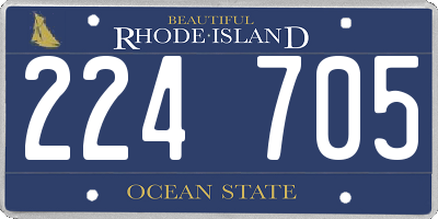 RI license plate 224705