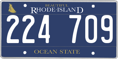 RI license plate 224709