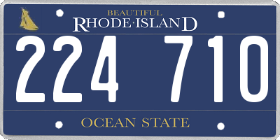 RI license plate 224710