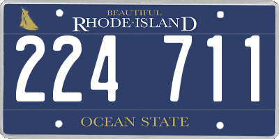 RI license plate 224711