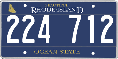 RI license plate 224712