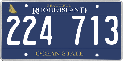 RI license plate 224713