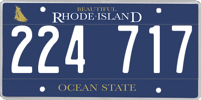 RI license plate 224717