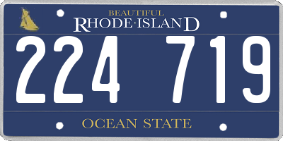 RI license plate 224719