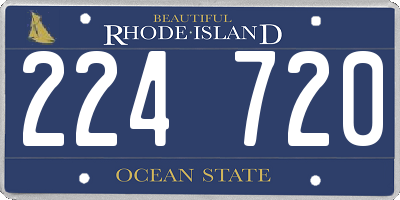 RI license plate 224720