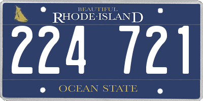 RI license plate 224721