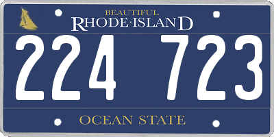 RI license plate 224723