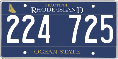 RI license plate 224725