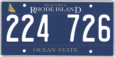 RI license plate 224726