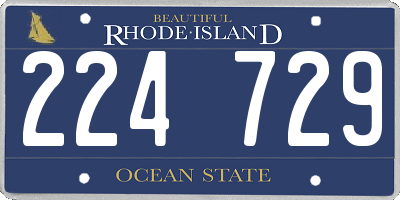 RI license plate 224729
