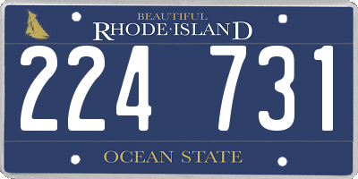 RI license plate 224731