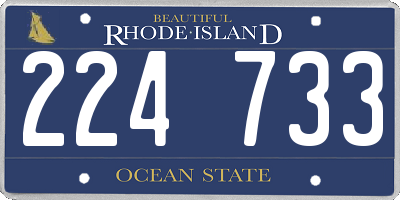 RI license plate 224733