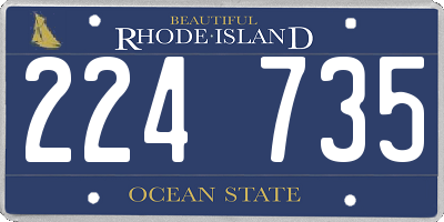 RI license plate 224735