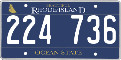 RI license plate 224736