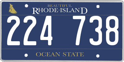 RI license plate 224738