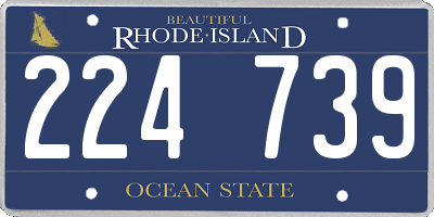 RI license plate 224739
