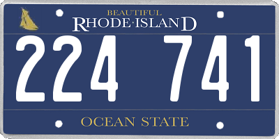 RI license plate 224741