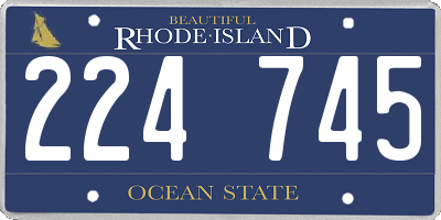RI license plate 224745